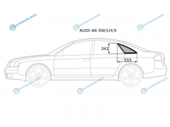 AUDI-A6 SWLHX Стекло кузова (собачник) заднее левое AUDI A6S6 4D 97-04