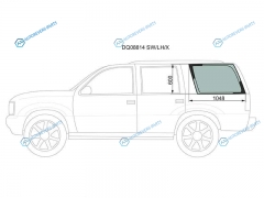 DQ08814 SWLHX Стекло кузова (собачник) заднее левое CADILLAC ESCALADE 98-02CHEVROLET TAHOE 95-99GMC YUKON 91-00