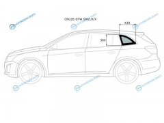 CRUZE-STW SWLHX Стекло кузова (собачник) заднее левое CHEVROLET CRUZE STW 5D 12-15