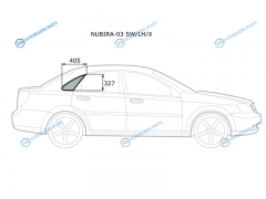 NUBIRA-03 SWLHX Стекло кузова (собачник) заднее левое CHEVROLET LACETTI DAEWOO NUBIRA 5D 04-13
