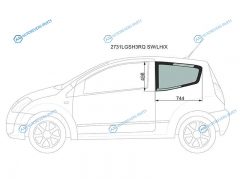 2731LGSH3RQ SWLHX Стекло кузова (собачник) заднее левое CITROEN C2 03-08