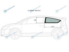 C4-3DHBK SWLHX Стекло кузова (собачник) заднее левое CITROEN C4 3D 04-11