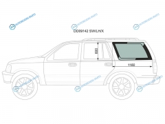 DQ09142 SWLHX Стекло кузова (собачник) заднее левое FORD EXPEDITION 96-02