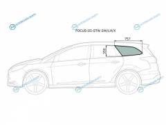 FOCUS-III-STW SWLHX Стекло кузова (собачник) заднее левое FORD FOCUS III 5D WGN 11-