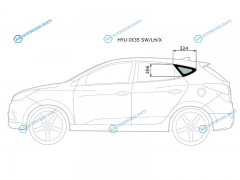 HYU-IX35 SWLHX Стекло кузова (собачник) заднее левое HYUNDAI TUCSONIX35 10-15