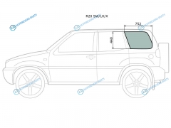 R20 SWLHX Стекло кузова (собачник) заднее левое NISSAN TERRANO II MISTRAL 5D 93-06FORD MAVERICK 93-98