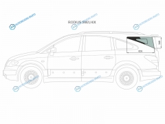 RODIUS SWLHX Стекло кузова (собачник) заднее левое NO2 SSANGYONG 04-13