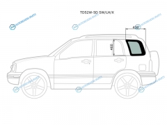 TD52W-5D SWLHX Стекло кузова (собачник) заднее левое SUZUKI GRAND VITARAESCUDOCHEVROLET TRACKER 5D 97-05