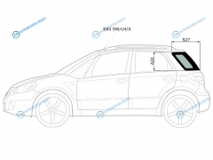 SX4 SWLHX Стекло кузова (собачник) заднее левое SUZUKI 5D 06-14