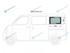 XTD40 SWLHX Стекло кузова (собачник) заднее левое TOYOTA LITETOWNACEDAIHATSU GRAN MAX 08-
