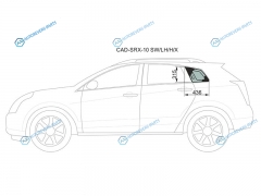 CAD-SRX-10 SWLHHX Стекло кузова (собачник) заднее левое с антеной CADILLAC SRX 10-16