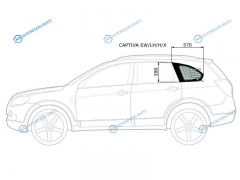 CAPTIVA SWLHHX Стекло кузова (собачник) заднее левое с антеной CHEVROLET 06-10