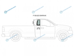 F150-2D SWRHX Стекло кузова (собачник) заднее правое FORD F150250350 2D 04-08