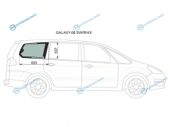 GALAXY-06 SWRHX Стекло кузова (собачник) заднее правое FORD GALAXY 06-15
