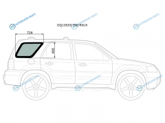 DQ10055 SWRHX Стекло кузова (собачник) заднее правое FORD MAVERICK 00-07ESCAPE I 00-12