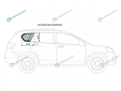 HOVER-H6 SWRHX Стекло кузова (собачник) заднее правое GREAT WALL HOVER H6 11-