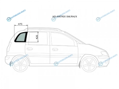 HD-MATRIX SWRHX Стекло кузова (собачник) заднее правое HYUNDAI MATRIXLAVITA 01-10