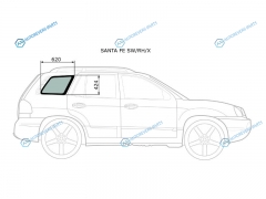 SANTA FE SWRHX Стекло кузова (собачник) заднее правое HYUNDAI 00-06TAGAZ 06-