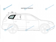 SANTAFE-05 SWRHX Стекло кузова (собачник) заднее правое HYUNDAI SANTA FE 06-12
