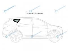 ST-SANTAFE-12 SWRHX Стекло кузова (собачник) заднее правое HYUNDAI SANTA FE 12-