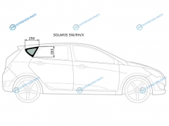SOLARIS SWRHX Стекло кузова (собачник) заднее правое HYUNDAI SOLARISACCENT 5D HBK 10-17