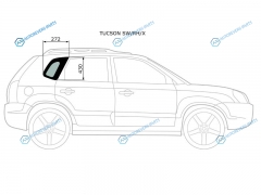 TUCSON SWRHX Стекло кузова (собачник) заднее правое HYUNDAI 04-10