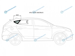 HYU-IX35 SWRHX Стекло кузова (собачник) заднее правое HYUNDAI TUCSONIX35 10-15