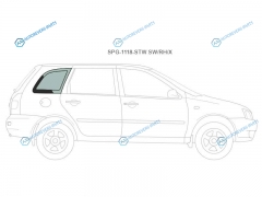 SPG-1118-STW SWRHX Стекло кузова (собачник) заднее правое LADA KALINA 5D WGN 04-13