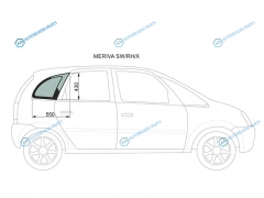 MERIVA SWRHX Стекло кузова (собачник) заднее правое OPEL (A) MPV 03-10