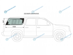 DQ10578 SWRHHX Стекло кузова (собачник) заднее правое с антеной CADILLAC ESCALADE ESV 02-07