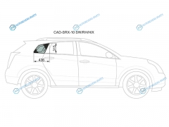 CAD-SRX-10 SWRHHX Стекло кузова (собачник) заднее правое с антеной CADILLAC SRX 10-16