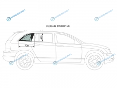 DQ10442 SWRHHX Стекло кузова (собачник) заднее правое с антеной CHRYSLER PACIFICA 5D 04-08