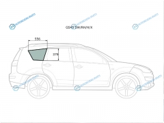 GS45 SWRHHX Стекло кузова (собачник) заднее правое с антеной MITSUBISHI OUTLANDER XL CWW 05-12PEUGEOT 4007 07-