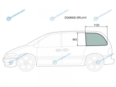 DQ08928 SRLHX Стекло кузова (собачник) левое DODGE GRAND CARAVAN MINI VAN 96-00