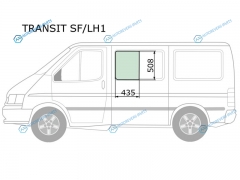 TRANSIT SFLH1 Стекло кузова переднее левое N1 FORD 86-00
