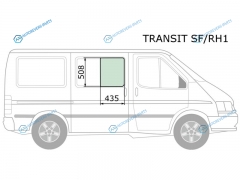 TRANSIT SFRH1 Стекло кузова переднее правое N1 FORD 86-00