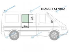 TRANSIT SFRH2 Стекло кузова переднее правое N2 FORD 86-00