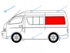 RH200-LU SRLHX Стекло кузова среднее левое цельное TOYOTA HIACE H200 (LUXURY VERSION) 04-