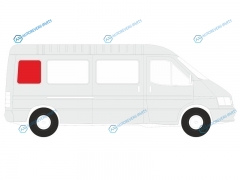 DW01175 SRRHX Стекло кузова среднее правое цельное FORD ECONOLINE VAN 92-98