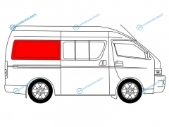 RH200-ST-L SRRHX Стекло кузова среднее правое цельное TOYOTA HIACE H200 (STANDARD) 04-