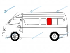 RH200-ST-L SRLH1X Стекло кузова среднее левое N1 TOYOTA HIACE H200 (STANDARD) 04-
