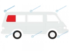 KIA2.7 SRRH2 Стекло кузова среднее правое N2 KIA BESTA 94-97