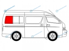 RH200-4D5D-R SRRH3X Стекло кузова среднее правое N3 TOYOTA HIACE H200 (STANDARD) 04-