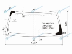 DW01449 LFWX Стекло лобовое (вертикальный VIN) JEEP LIBERTYJEEP CHEROKEE 02-07