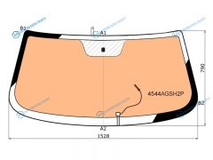 4544AGSH2P Стекло лобовое (оригинал) с полным обогревом CHEVROLET NIVA 19-20 LADA NIVATRAVEL 20-