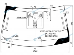 W253-VCSA-2Z LFWX Стекло лобовое + 2 камеры дд антенна MERCEDES-BENZ GLC 16-19