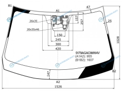 5179AGACIMW4V Стекло лобовое + 2 камеры дд MAZDA CX-5 13-17