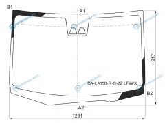 DA-LA150-R-C-2Z LFWX Стекло лобовое + 2 камеры DAIHATSU MOVE 14-