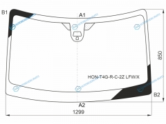 HON-T4G-R-C-2Z LFWX Стекло лобовое + 2 камеры HONDA N-ONE 12-