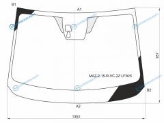 MAZ-2-15-R-VC-2Z LFWX Стекло лобовое + 2 камеры MAZDA DEMIO 14-19